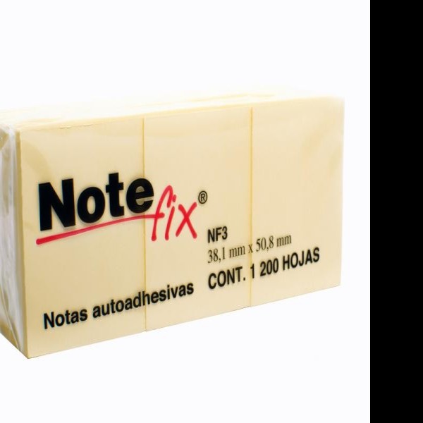 NOTAS ADH. 1.5X2 NOTEFIX NF3 PAQUETE C12 PZA. 100 HOJAS CU